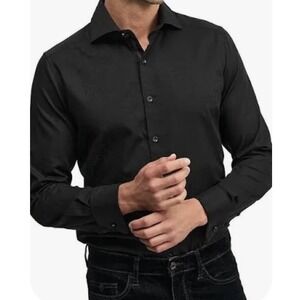 Robert Graham Waycross Classic Fit‎ Men's XL Black Button Up Shirt Jaquard